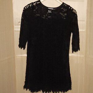 Chasing Fireflies Girls Black Lace Dress
